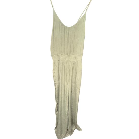 prAna Fernie Wide Leg Jumpsuit Romper Sweet Agave Large Beach Coverup NWT - Picture 2 of 14
